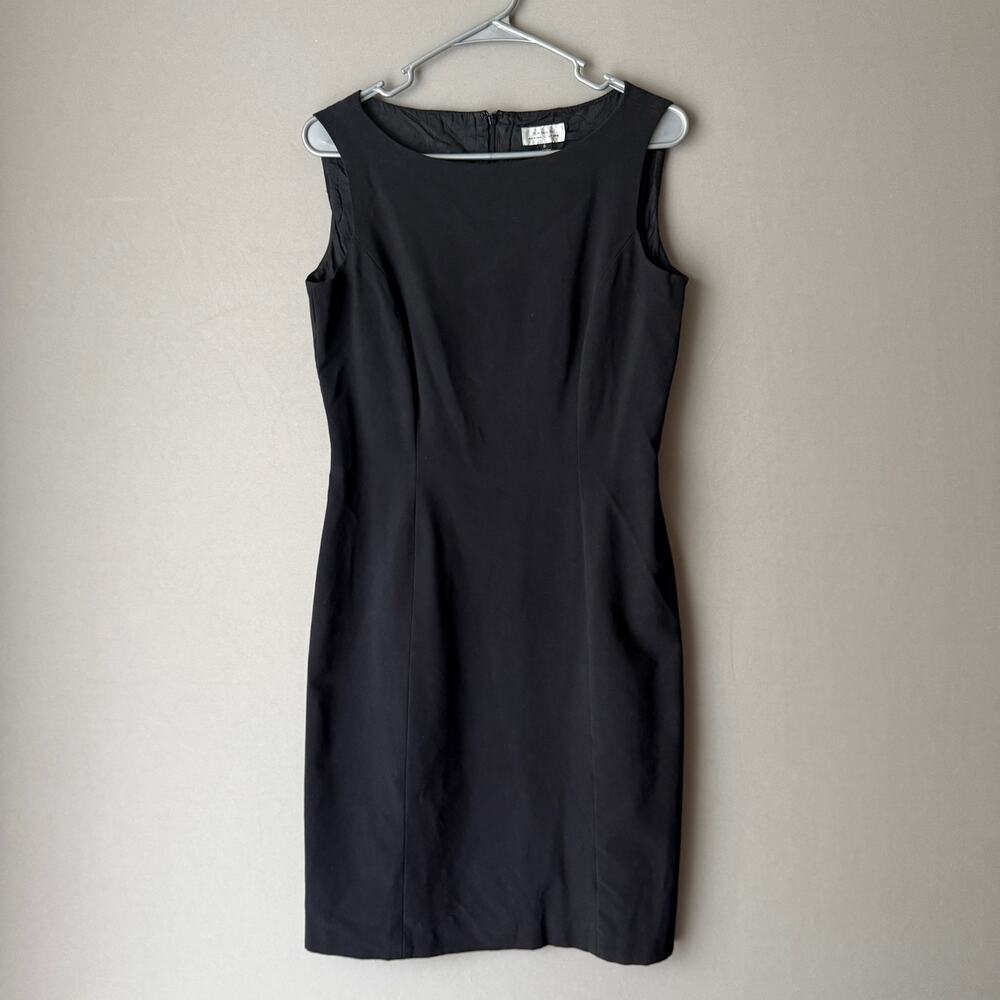 Tahari sz 6 black office‎ sheath career dress